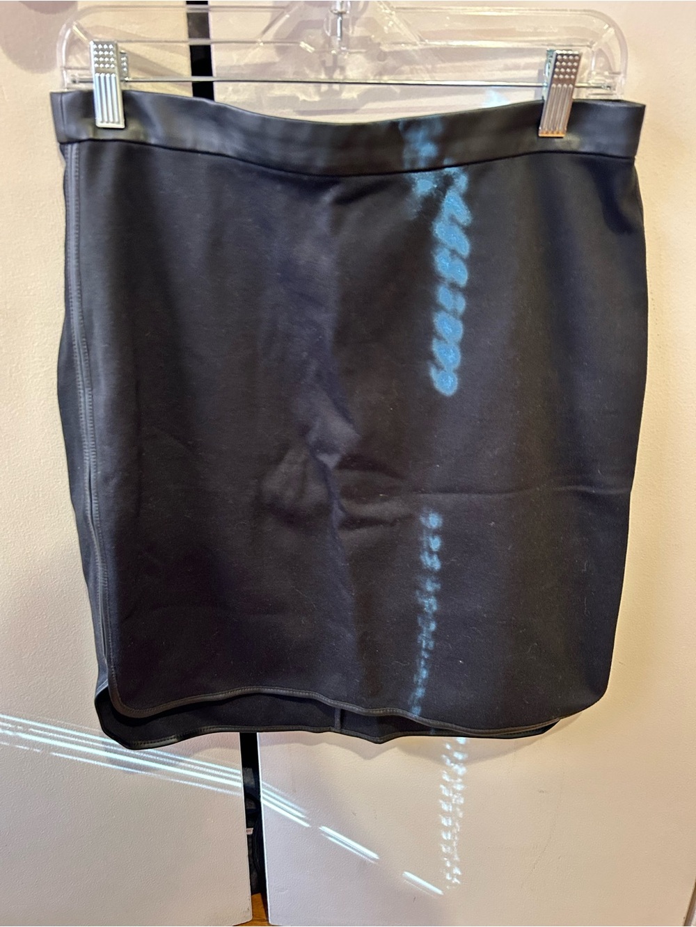 Club Monaco Black Skirt w/faux leather detailing
